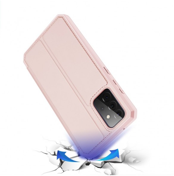 DUX DUCIS Skin X Bokhylla typ fodral för Samsung Galaxy A72 4G rosa