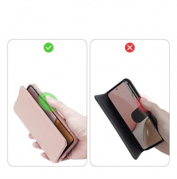 DUX DUCIS Skin X Bokhylla typ fodral för Samsung Galaxy A72 4G rosa