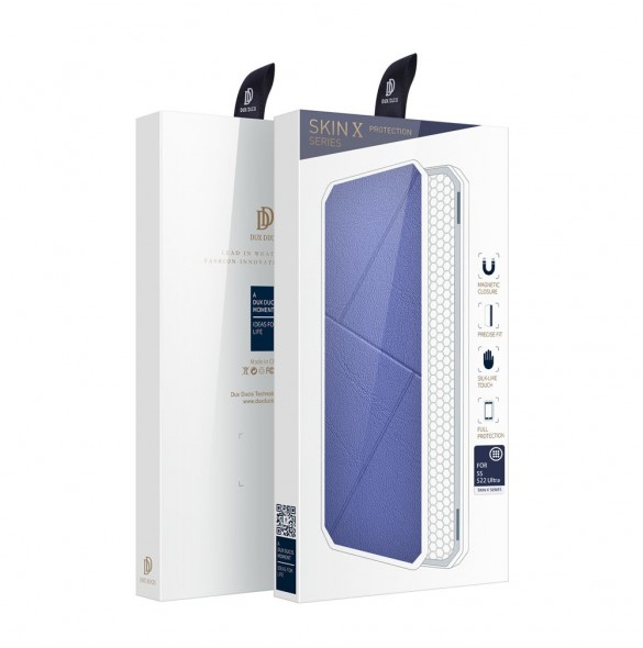 DUX DUCIS Skin X hölsterfodral till Samsung Galaxy S22 Ultra blå
