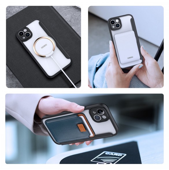 Dux Ducis Skin X Pro Fodral iPhone 14 Plus Magnetic MagSafe Flip Fodral Svart