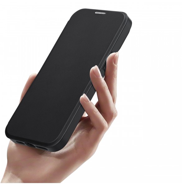 Dux Ducis Skin X Pro Fodral iPhone 14 Plus Magnetic MagSafe Flip Fodral Svart