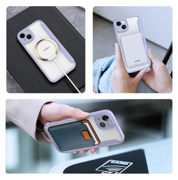 Dux Ducis Skin X Pro Fodral iPhone 14 Plus Magnetic MagSafe Flip Fodral Lila
