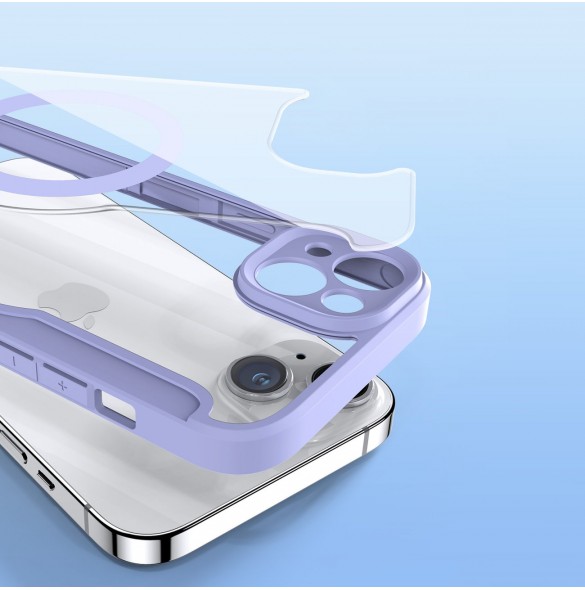 Dux Ducis Skin X Pro Fodral iPhone 14 Plus Magnetic MagSafe Flip Fodral Lila