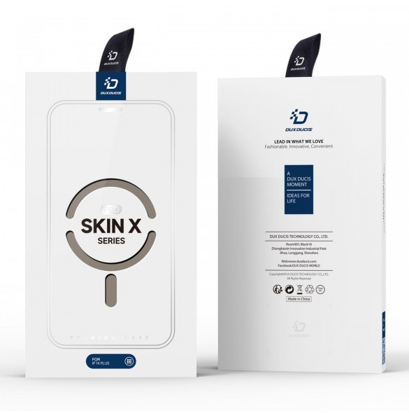 Dux Ducis Skin X Pro fodral iPhone 14 Plus MagSafe magnetiskt flipfodral beige