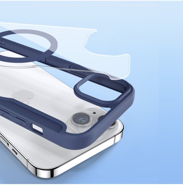 Dux Ducis Skin X Pro Magnetic Flip MagSafe Fodral iPhone 15 - Blå