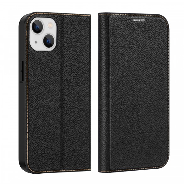 Dux Ducis Skin X2 skal till iPhone 14 Plus skal med magnetisk flik svart