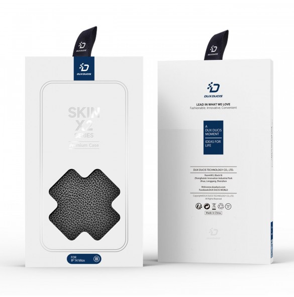 Dux Ducis Skin X2 skal till iPhone 14 Plus skal med magnetisk flik svart