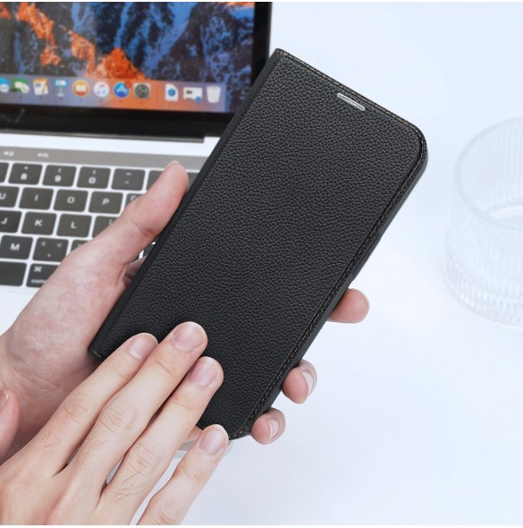 Dux Ducis Skin X2 skal till iPhone 14 Plus skal med magnetisk flik svart