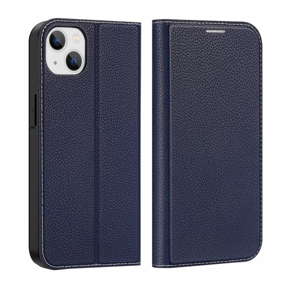 Dux Ducis Skin X2 skal till iPhone 14 Plus skal med magnetisk flik blå