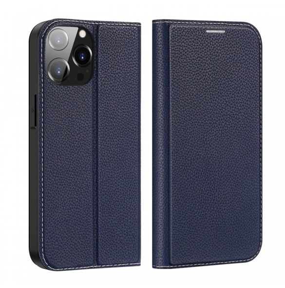 Dux Ducis Skin X2 fodral för iPhone 14 Pro Max fodral med magnetisk flik blå