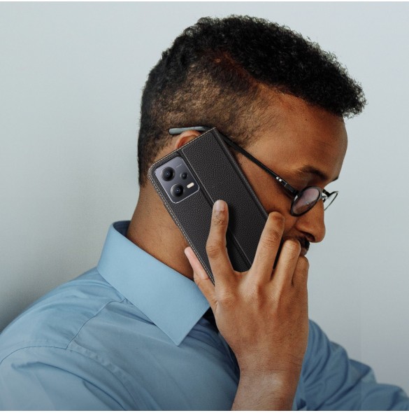 Dux Ducis Skin X2 Fodral För Xiaomi Redmi Note 12 5G / Poco X5 5G Cover Flip Plånboksställ Svart