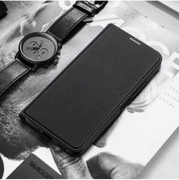 Dux Ducis Skin X2 Fodral För Xiaomi Redmi Note 12 5G / Poco X5 5G Cover Flip Plånboksställ Svart
