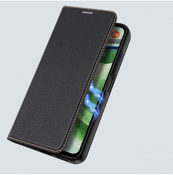 Dux Ducis Skin X2 Fodral För Xiaomi Redmi Note 12 5G / Poco X5 5G Cover Flip Plånboksställ Svart