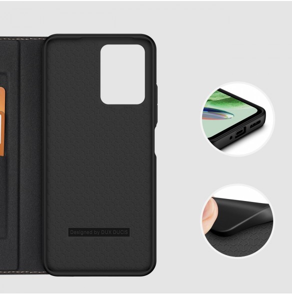 Dux Ducis Skin X2 Fodral För Xiaomi Redmi Note 12 5G / Poco X5 5G Cover Flip Plånboksställ Svart