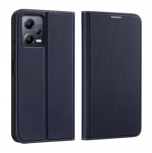 Dux Ducis Skin X2 Fodral För Xiaomi Redmi Note 12 5G / Poco X5 5G Cover Flip Plånboksställ Blå