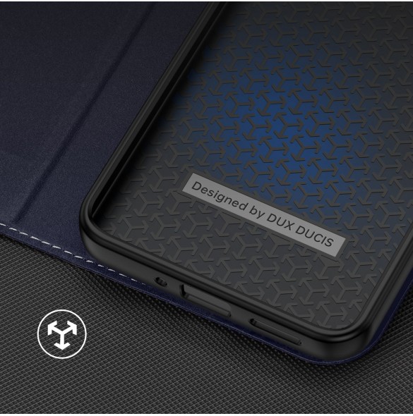 Dux Ducis Skin X2 Fodral För Xiaomi Redmi Note 12 5G / Poco X5 5G Cover Flip Plånboksställ Blå
