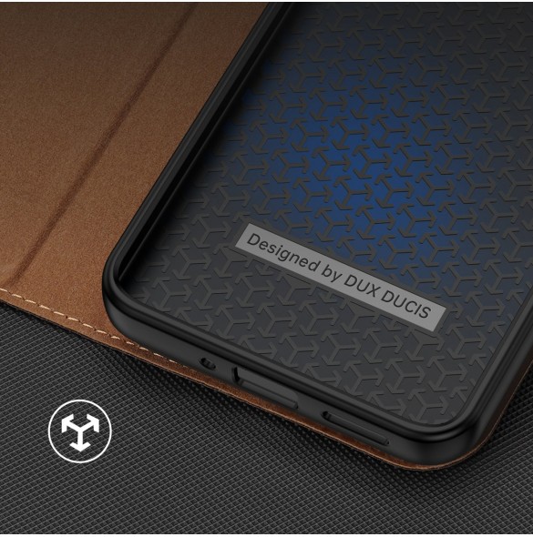 Dux Ducis Skin X2 Fodral för Xiaomi Redmi Note 12 5G / Poco X5 5G Cover Flip Plånboksställ Brun