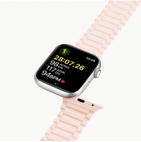 Dux Ducis Strap (Armor Version) Apple Watch Ultra, SE, 9, 8, 7, 6, 5, 4, 3, 2, 1 (49, 45, 44, 42 mm) Silikonmagnetarmband Ros