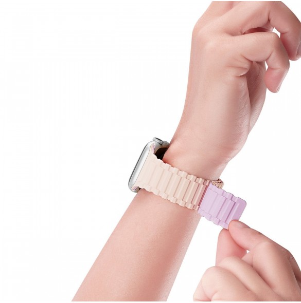 Dux Ducis Strap (Armor Version) Apple Watch Ultra, SE, 9, 8, 7, 6, 5, 4, 3, 2, 1 (49, 45, 44, 42 mm) Silikonmagnetarmband Ros