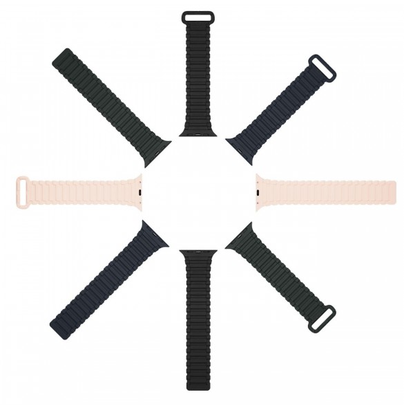 Dux Ducis Strap (Armor Version) Armband Apple Watch Ultra, SE, 9, 8, 7, 6, 5, 4, 3, 2, 1 (49, 45, 44, 42 mm) Silikonmagnetarm
