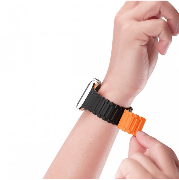 Dux Ducis Strap (Armor Version) Armband Apple Watch Ultra, SE, 9, 8, 7, 6, 5, 4, 3, 2, 1 (49, 45, 44, 42 mm) Silikonmagnetarm