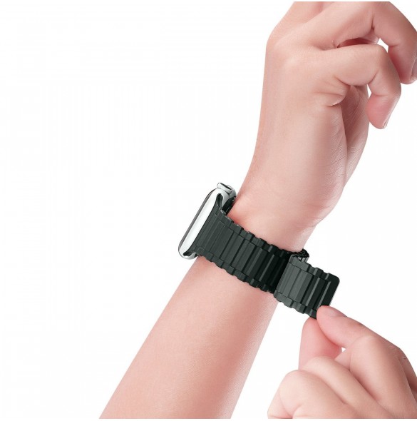 Dux Ducis Strap (Armor Version) rem Apple Watch Ultra, SE, 9, 8, 7, 6, 5, 4, 3, 2, 1 (49, 45, 44, 42 mm) magnetiskt silikonar
