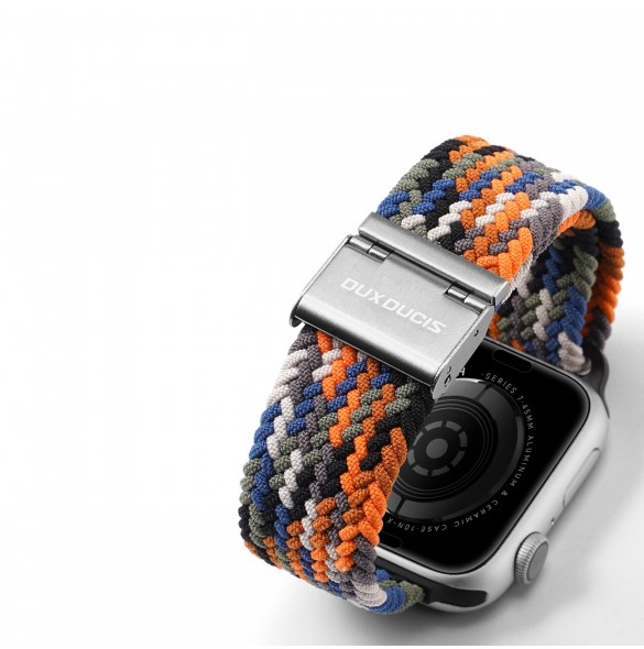 Dux Ducis-rem (Mixture II-version) Apple Watch SE-rem, 9, 8, 7, 6, 5, 4, 3, 2, 1 (41, 40, 38 mm) flätat kamoarmband