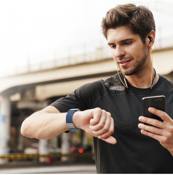 Dux Ducis-rem (Mixture II-version) Apple Watch Ultra, SE, 9, 8, 7, 6, 5, 4, 3, 2, 1 (49, 45, 44, 42 mm) flätat bandarmband bl