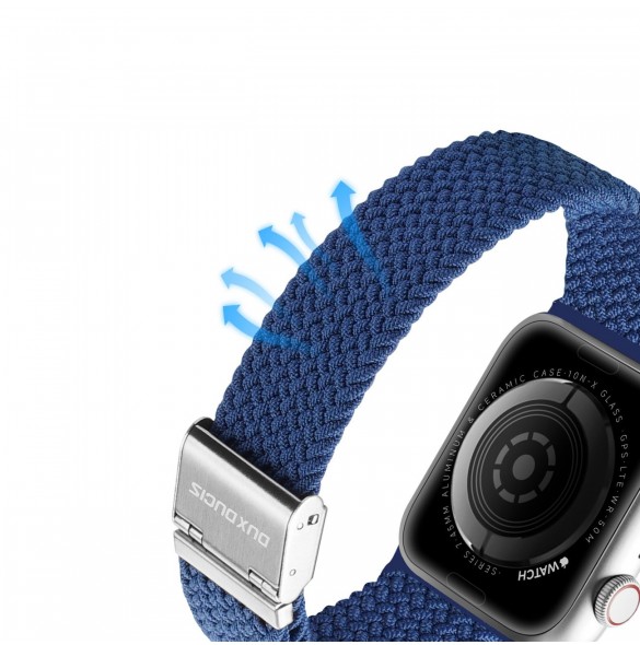 Dux Ducis-rem (Mixture II-version) Apple Watch Ultra, SE, 9, 8, 7, 6, 5, 4, 3, 2, 1 (49, 45, 44, 42 mm) flätat bandarmband bl
