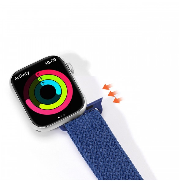 Dux Ducis-rem (Mixture II-version) Apple Watch Ultra, SE, 9, 8, 7, 6, 5, 4, 3, 2, 1 (49, 45, 44, 42 mm) flätat bandarmband bl