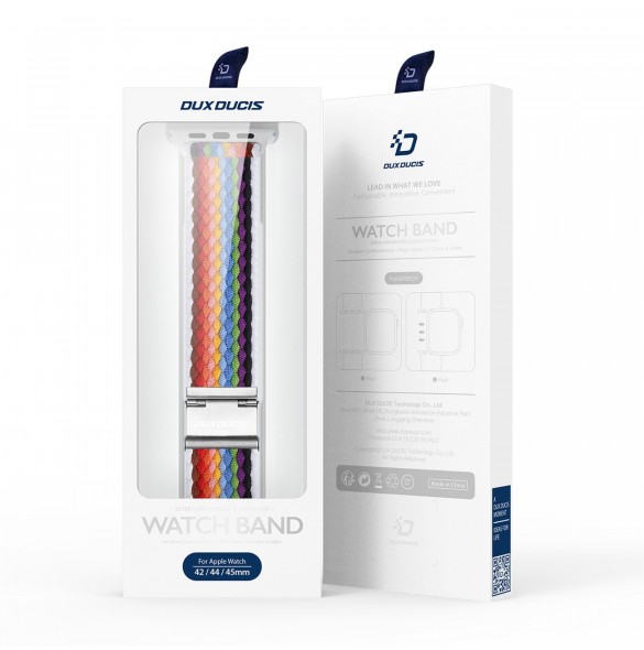 Dux Ducis-rem (Mixture II-version) Apple Watch Ultra, SE, 9, 8, 7, 6, 5, 4, 3, 2, 1 (49, 45, 44, 42 mm) flätat armband med ar