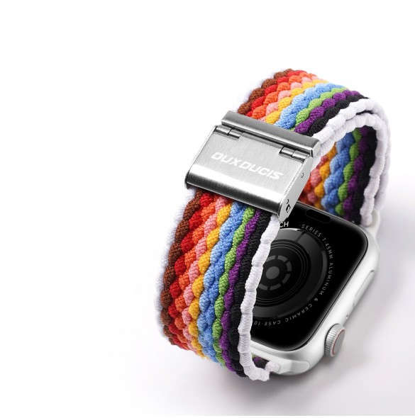 Dux Ducis-rem (Mixture II-version) Apple Watch Ultra, SE, 9, 8, 7, 6, 5, 4, 3, 2, 1 (49, 45, 44, 42 mm) flätat armband med ar