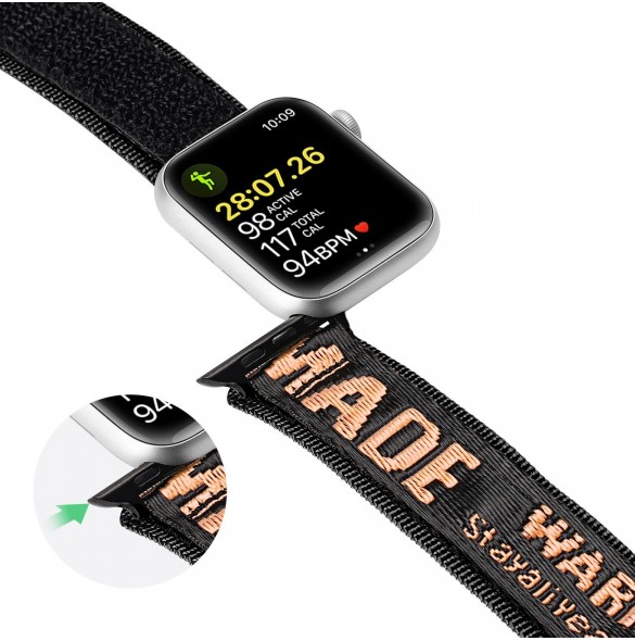 Dux Ducis-rem (utomhusversion) Apple Watch Ultra Strap, SE, 9, 8, 7, 6, 5, 4, 3, 2, 1 (49, 45, 44, 42 mm) Nylonbandsarmband s