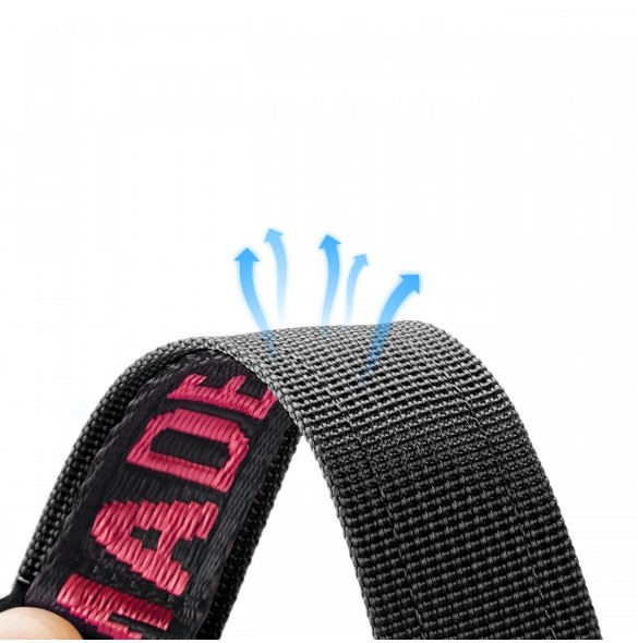 Dux Ducis-rem (utomhusversion) Apple Watch Ultra Strap, SE, 9, 8, 7, 6, 5, 4, 3, 2, 1 (49, 45, 44, 42 mm) Nylonarmband svart