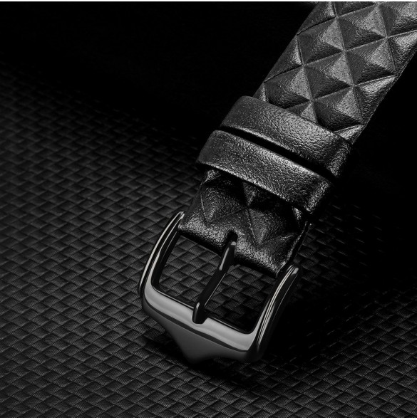 Dux Ducis Strap Läderklocka 7 Band 7/6/5/4/3/2 / SE (41/40 / 38mm) Armband Armband Äkta Läder Armband Svart (Enland Version)