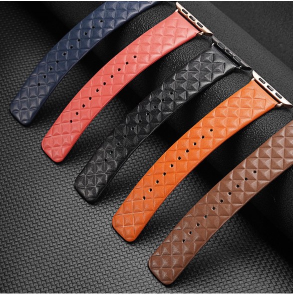 Dux Ducis Strap Läderklocka 7 Band 7/6/5/4/3/2 / SE (41/40 / 38mm) Armband Armband Äkta Läder Armband Svart (Enland Version)