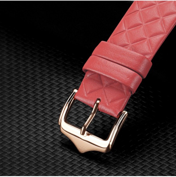 Dux Ducis Strap Läderklocka 7 Band 7/6/5/4/3/2 / SE (45/44 / 42mm) Armband Armband Äkta Läder Armband Röd (Enland Version)