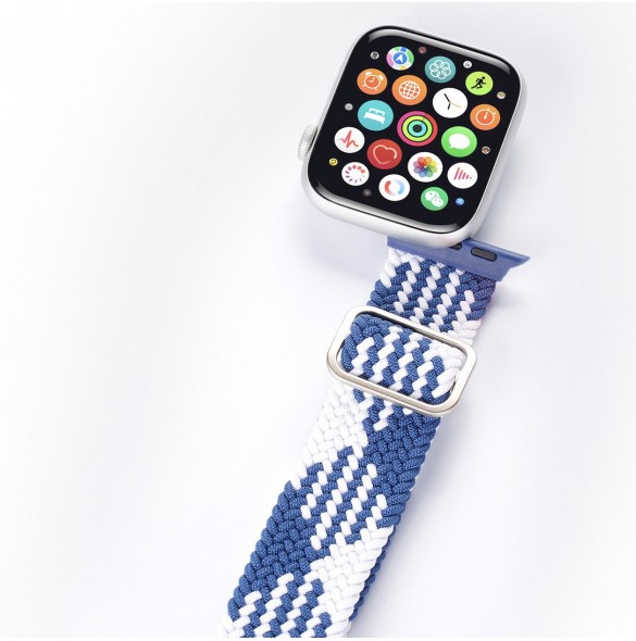 Dux Ducis Strap Watch 7 Band 7/6/5/4/3/2 / SE (41/40 / 38mm) Armband Armband Armband Blå/Vit (blandningsversion)