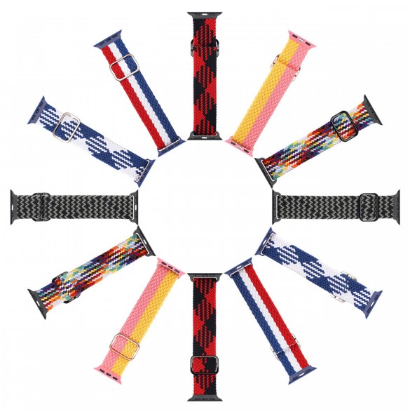 Dux Ducis Strap Watch 7 Band 7/6/5/4/3/2 / SE (41/40 / 38mm) Armband Armband Armband Blå/Vit (blandningsversion)