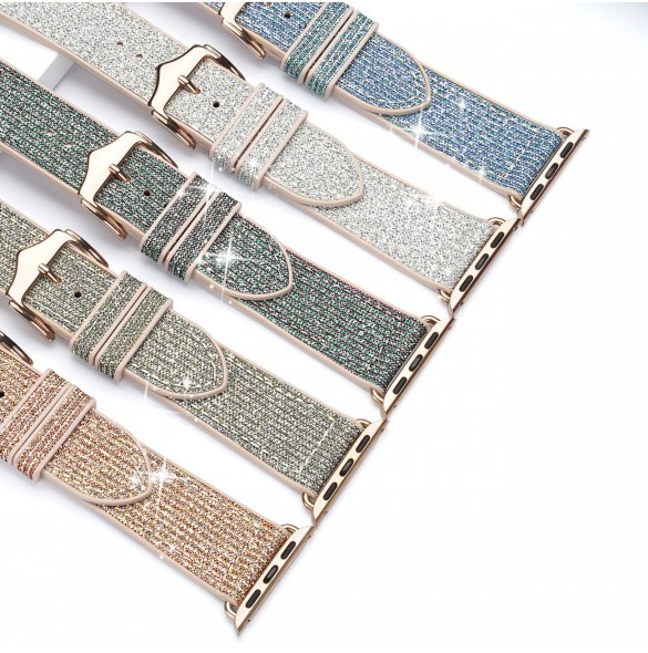 Dux Ducis Strap Watch 7 Band 7/6/5/4/3/2 / SE (45/44 / 42mm) Armband Armband Armband Blue (Sparkle Version)