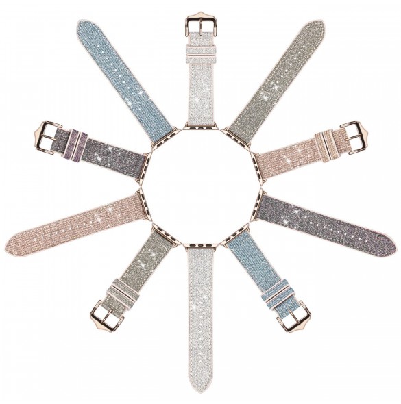 Dux Ducis Strap Watch 7 Band 7/6/5/4/3/2 / SE (45/44 / 42mm) Armband Armband Armband Grön (Sparkle Version)