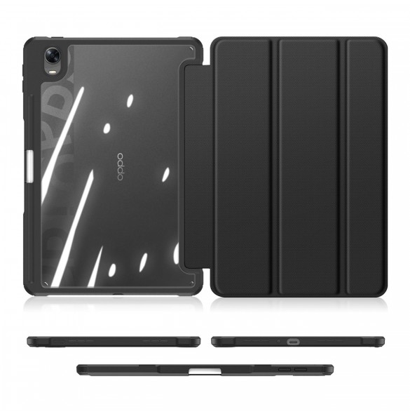 Dux Ducis Toby Armored Flip Smart Case för Oppo Pad med Stylus Hållare Svart