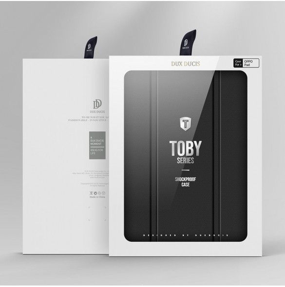 Dux Ducis Toby Armored Flip Smart Case för Oppo Pad med Stylus Hållare Svart
