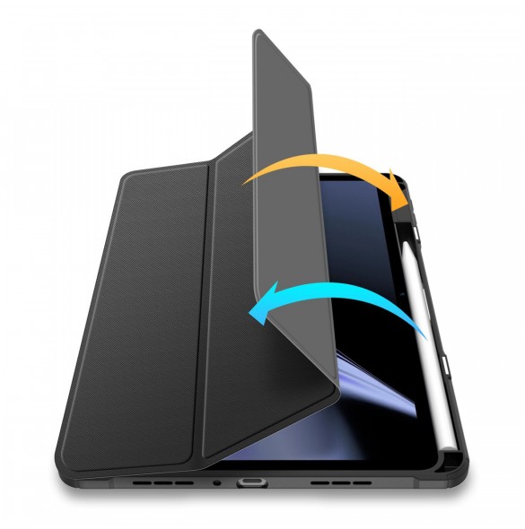 Dux Ducis Toby Armored Flip Smart Case för Oppo Pad med Stylus Hållare Svart