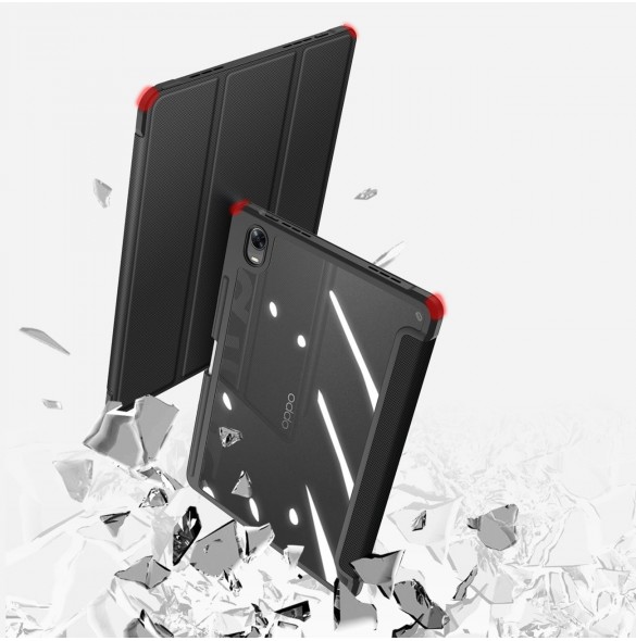 Dux Ducis Toby Armored Flip Smart Case för Oppo Pad med Stylus Hållare Svart