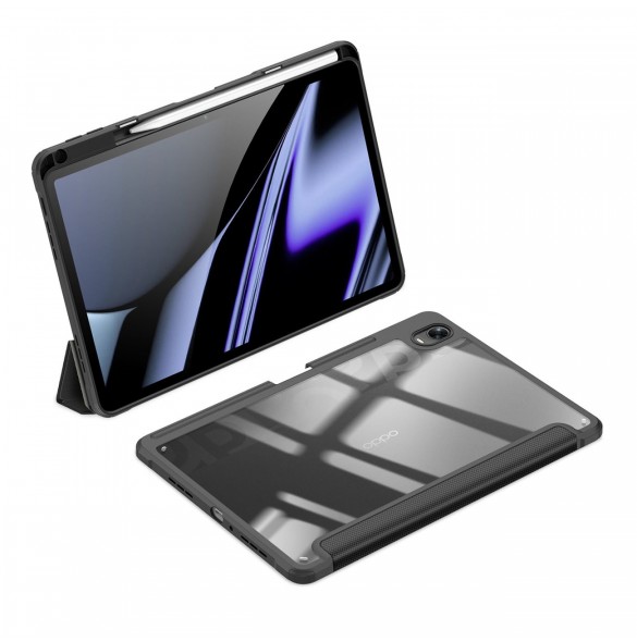 Dux Ducis Toby Armored Flip Smart Case för Oppo Pad med Stylus Hållare Svart
