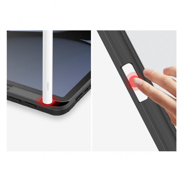 Dux Ducis Toby Armored Flip Smart Case för Oppo Pad med Stylus Hållare Svart