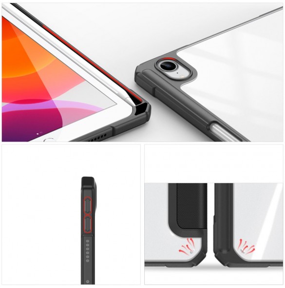 Dux Ducis Toby armored tuff Smart Cover för iPad mini 2021 med hållare för Apple Pencil svart