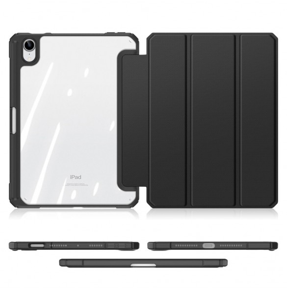 Dux Ducis Toby armored tuff Smart Cover för iPad mini 2021 med hållare för Apple Pencil svart