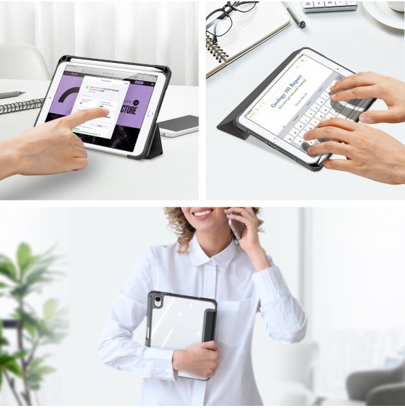 Dux Ducis Toby armored tuff Smart Cover för iPad mini 2021 med hållare för Apple Pencil svart
